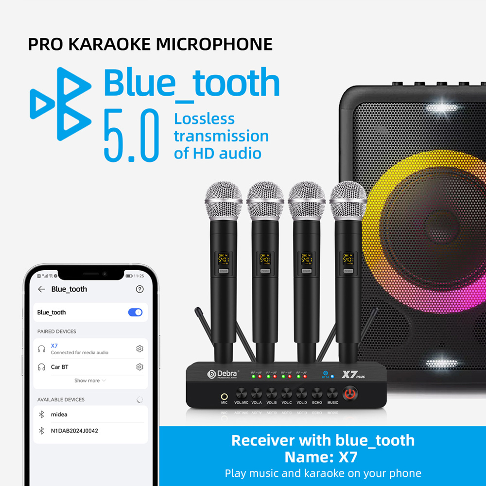 X7 PLUS DSP Wireless Microphone Karaoke System