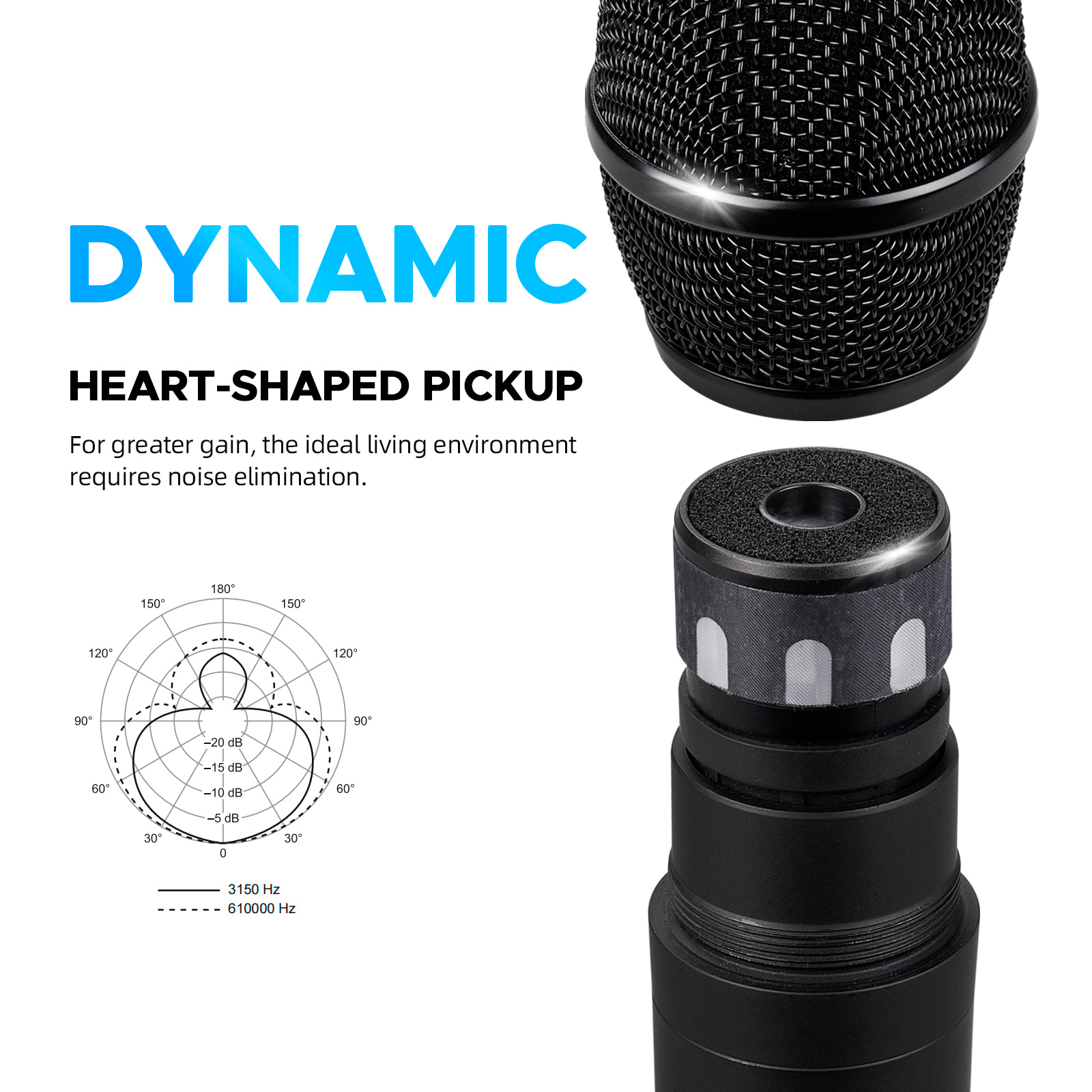 DU2002 UHF Wireless Microphone（2 Handheld Mic）