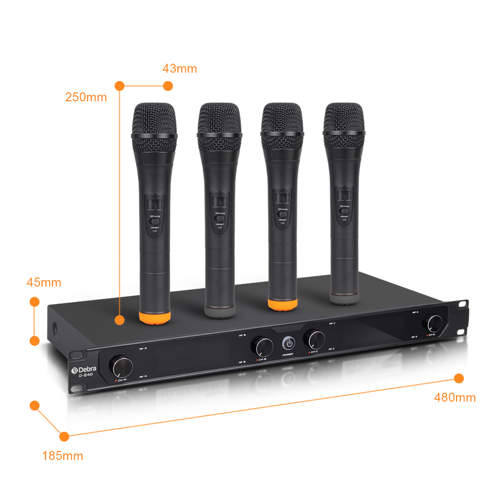 D-240 UHF Wireless Microphone（4Handheld Mic）