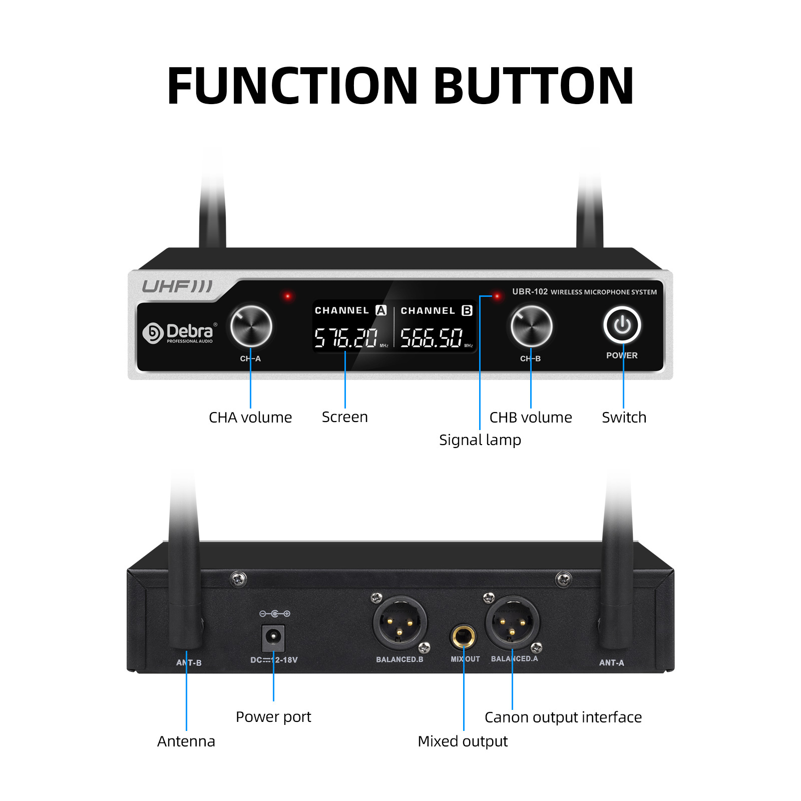 UBR-102 UHF Wireless Microphone
