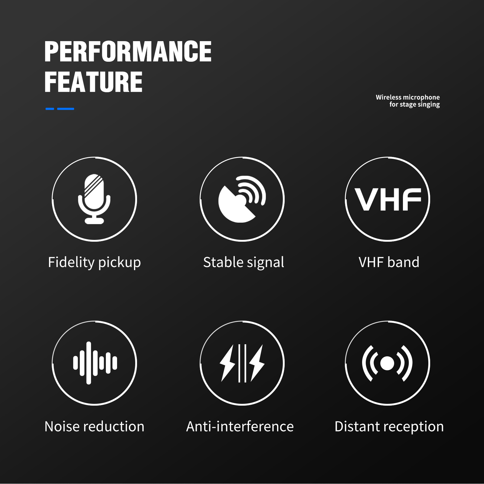 VP02 VHF Portable Wireless Microphone