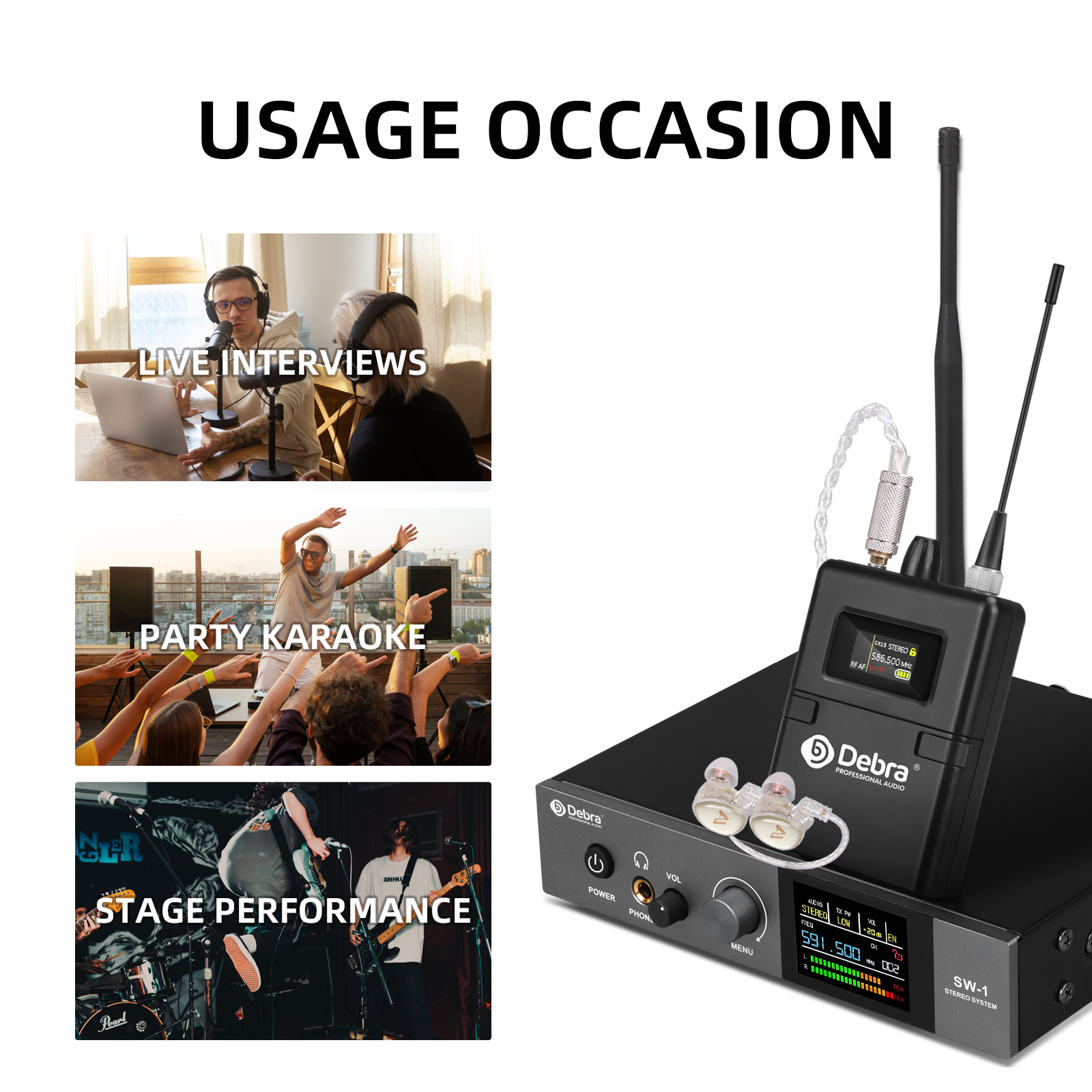 SW-1 Stereo Wireless In-Ear Monitor System