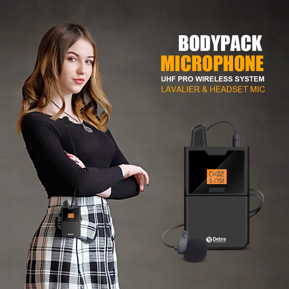 D-240 UHF Wireless Microphone（2Handheld 2Lavalier 2Headset Mic）