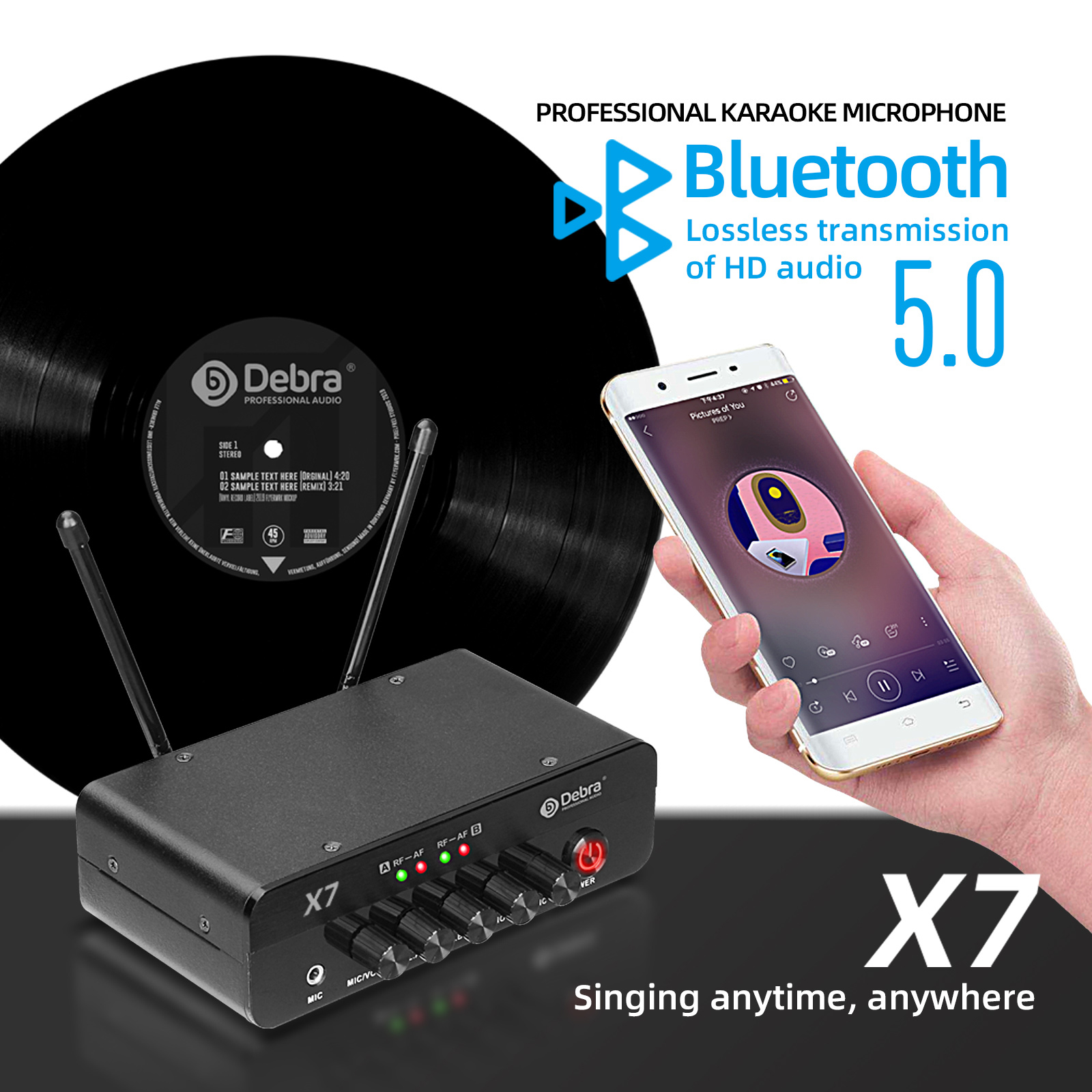 X7 DSP Wireless Microphone Karaoke System