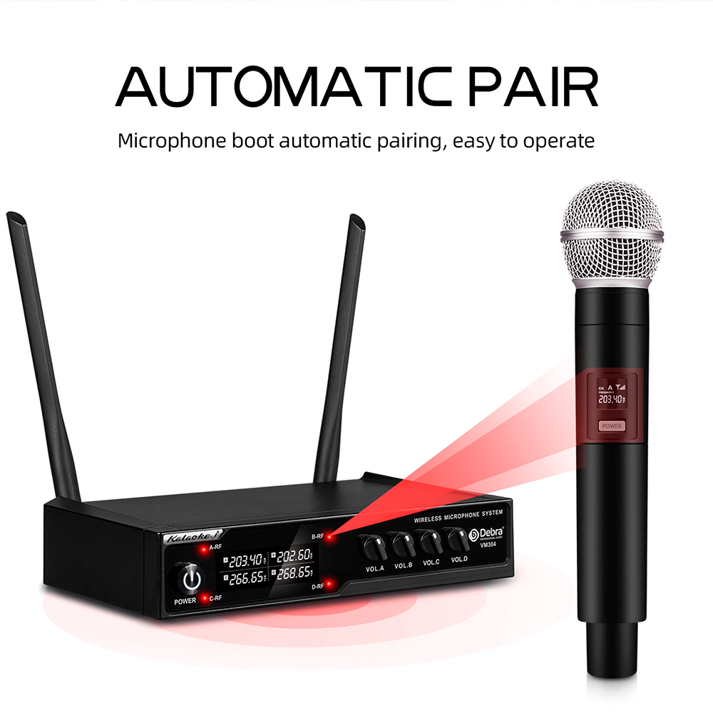 VM304 4-Channel Wireless Microphone System