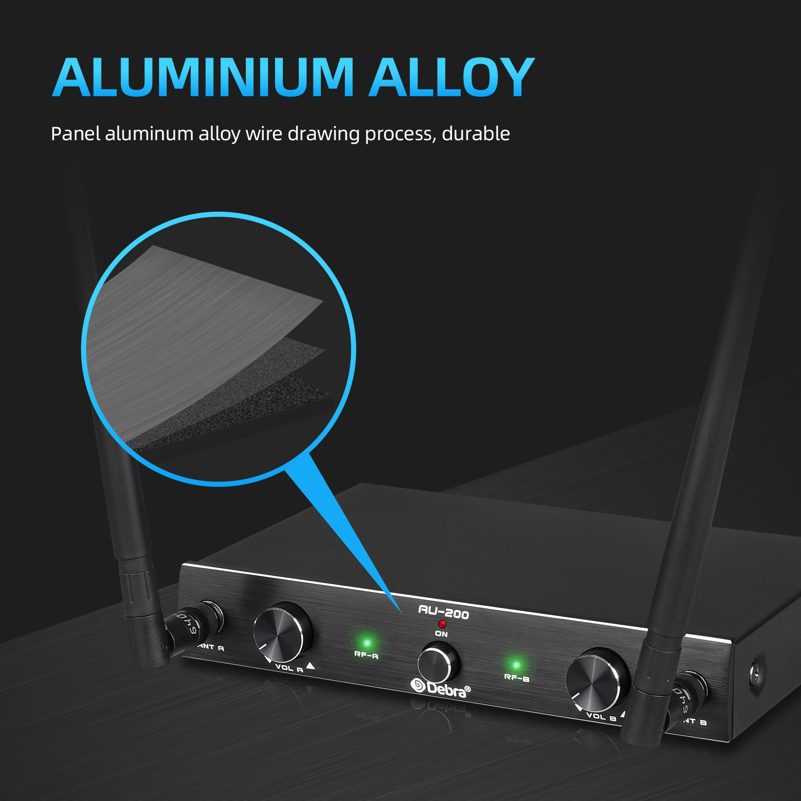 AU-200 UHF Wireless Microphone（Handheld / Headset / Lavalier Mic）