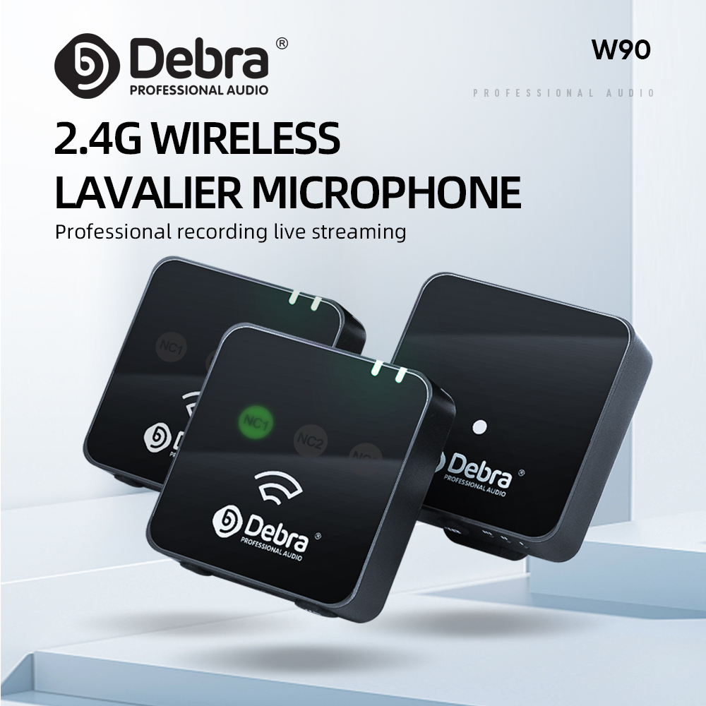 W90 2.4G DSLR camera/smartphone wireless recording microphone