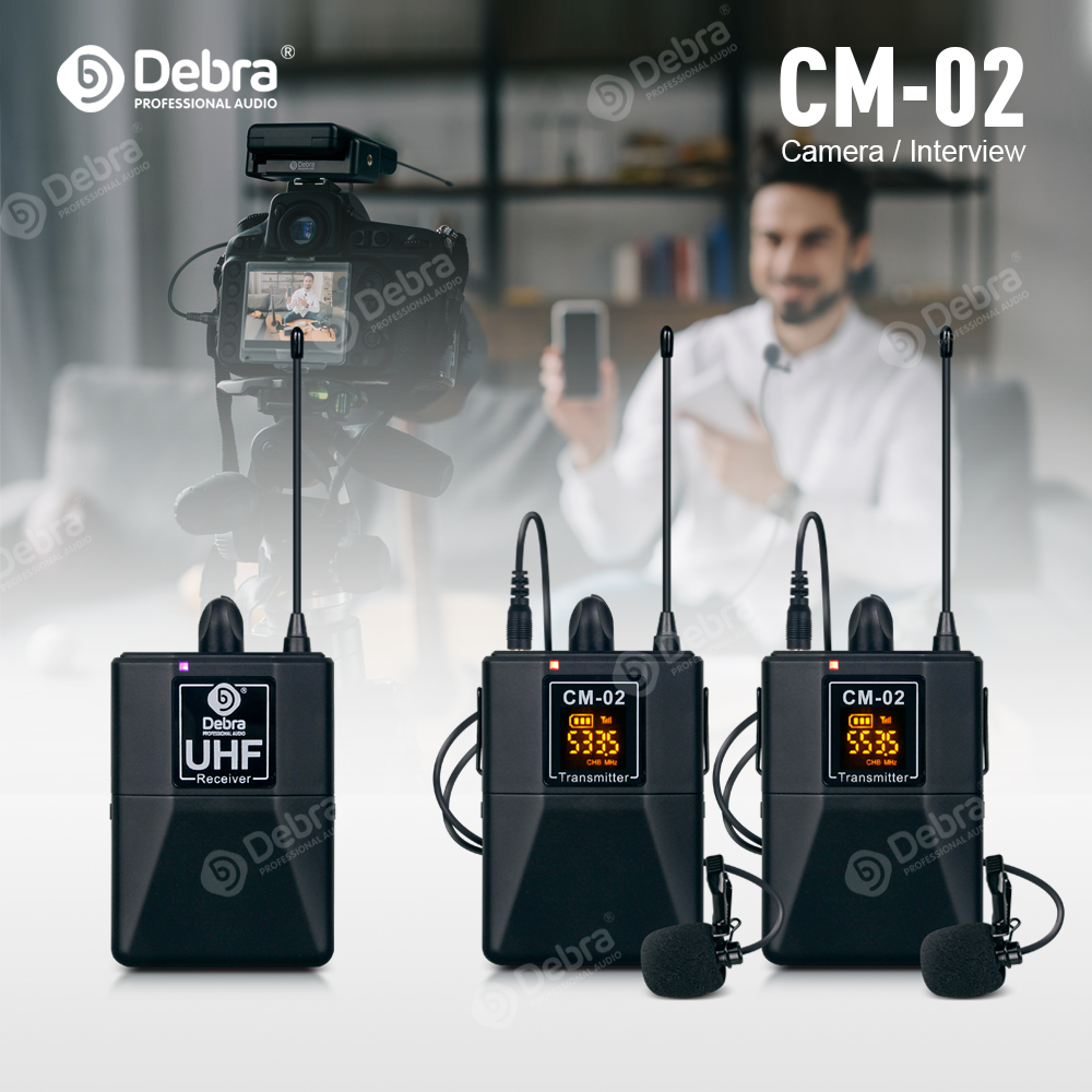 CM-02 Smartphone/DSLR Camera Wireless Recording Microphone