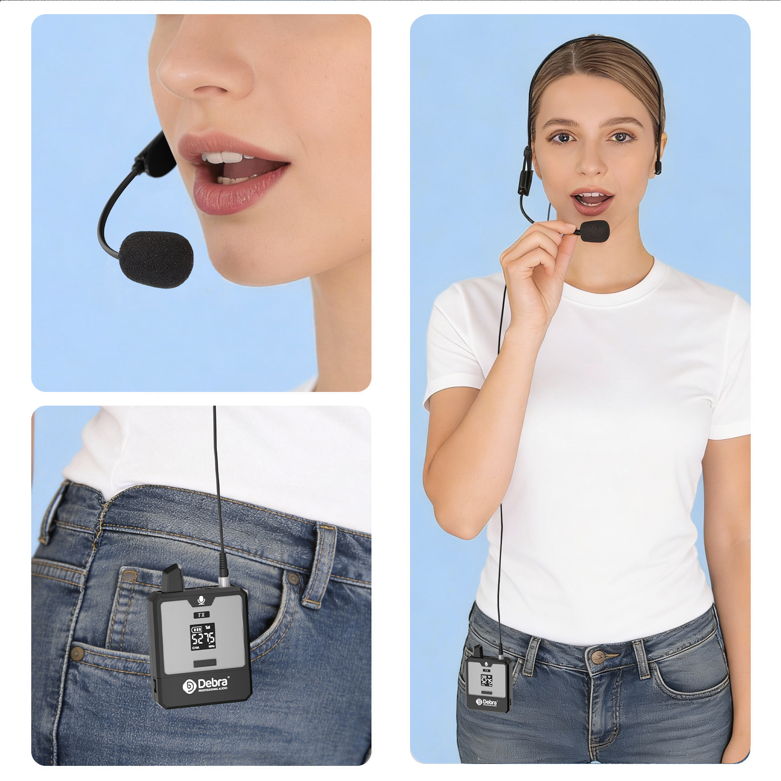 DT-01/02 UHF Wireless Portable Headset Microphone