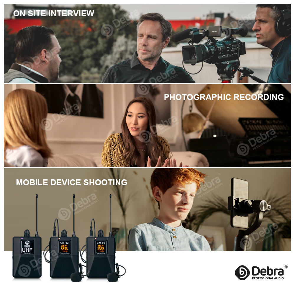 CM-02 Smartphone/DSLR Camera Wireless Recording Microphone