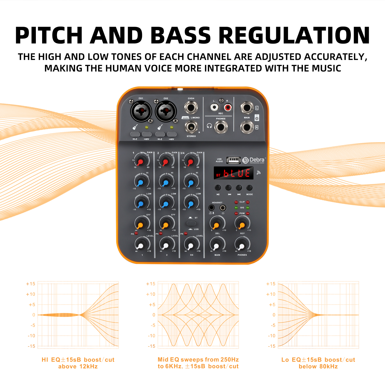 D4M 4-Channel Portable Audio Mixer