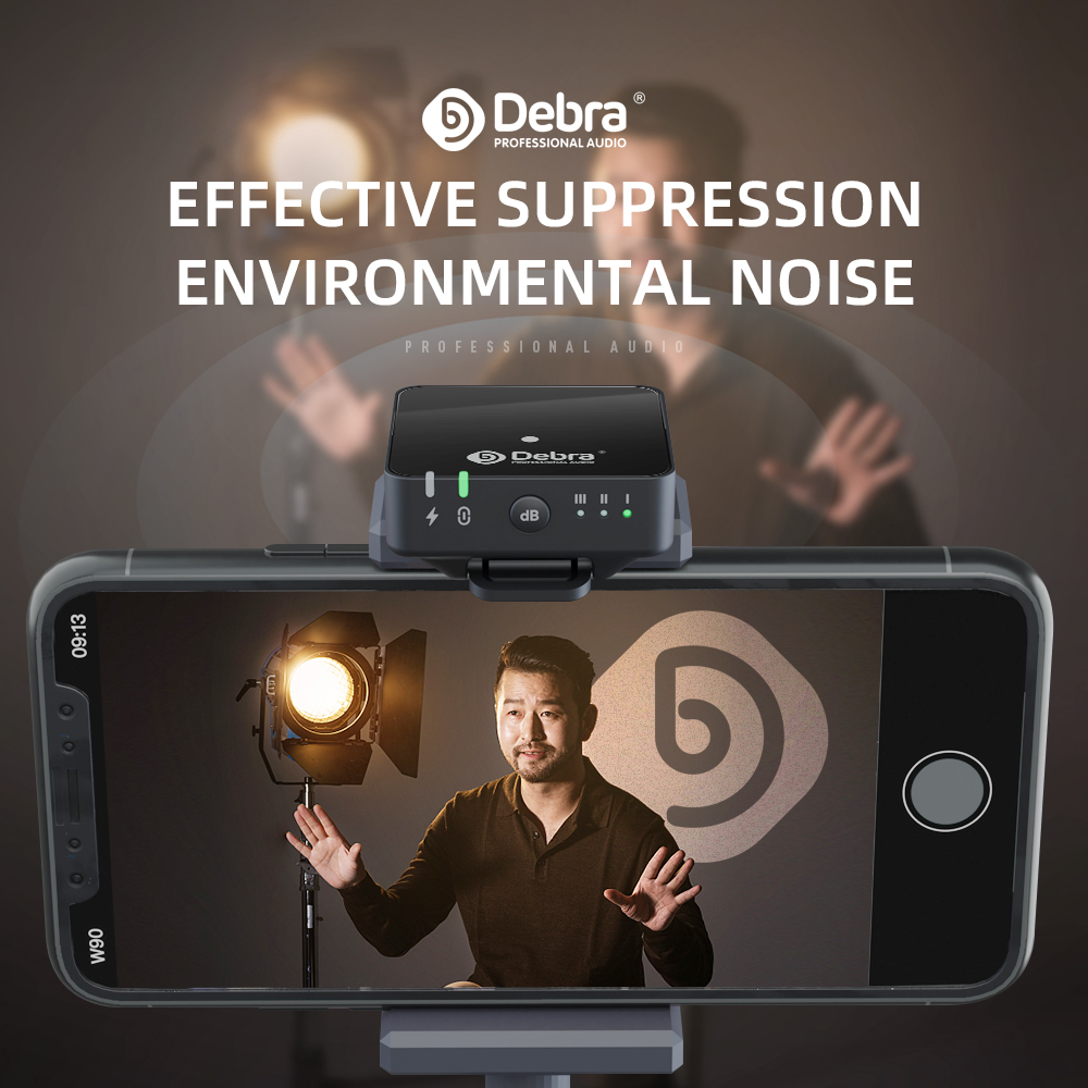 W90 2.4G DSLR camera/smartphone wireless recording microphone