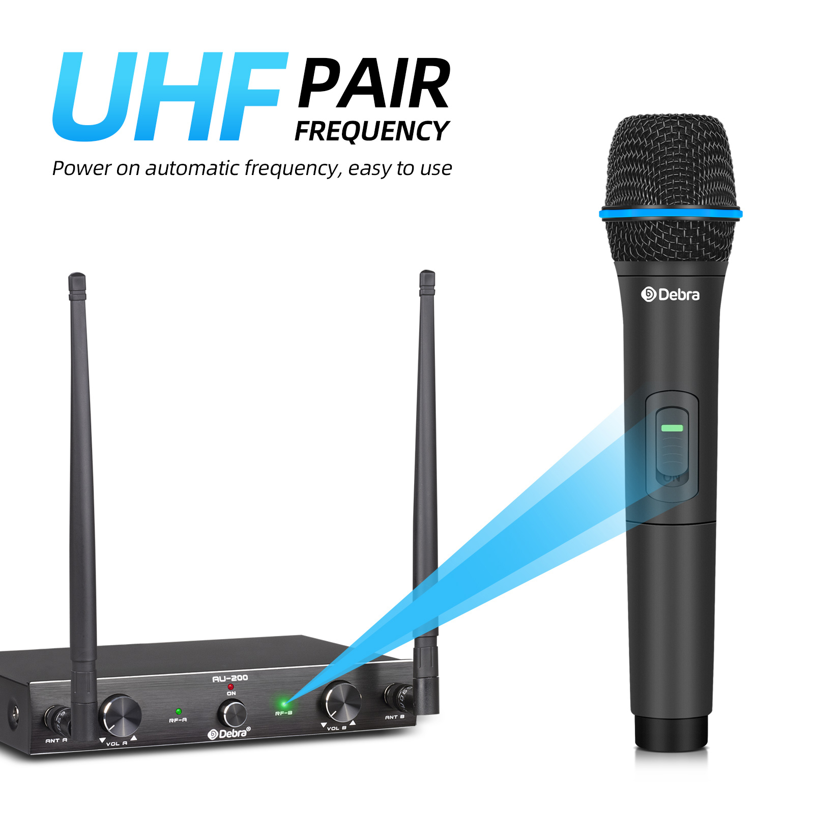 AU-200 UHF Wireless Microphone（Handheld / Headset / Lavalier Mic）