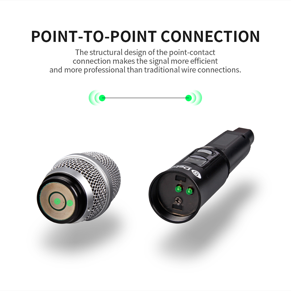 TD-220 Professional True Diversity Wireless Microphone System（2Handheld Mic）