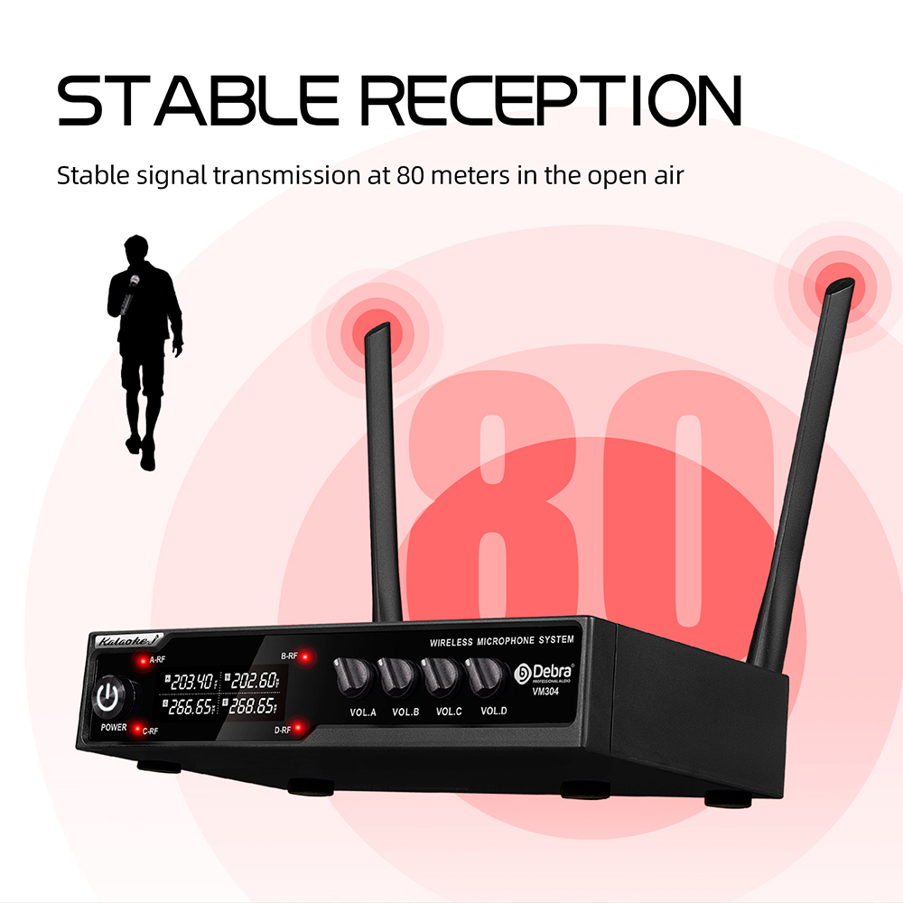 VM304 4-Channel Wireless Microphone System