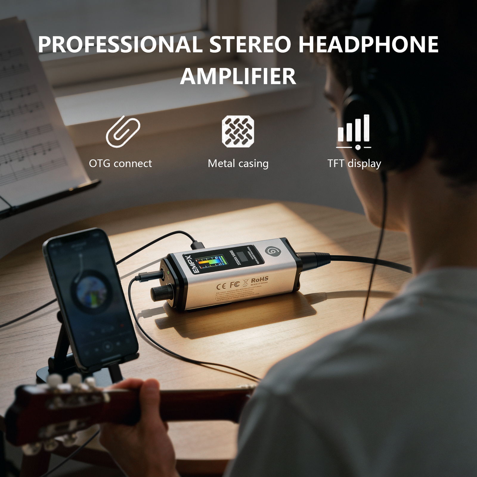 EMPX Professional Headphone Monitoring Amplifier (White)