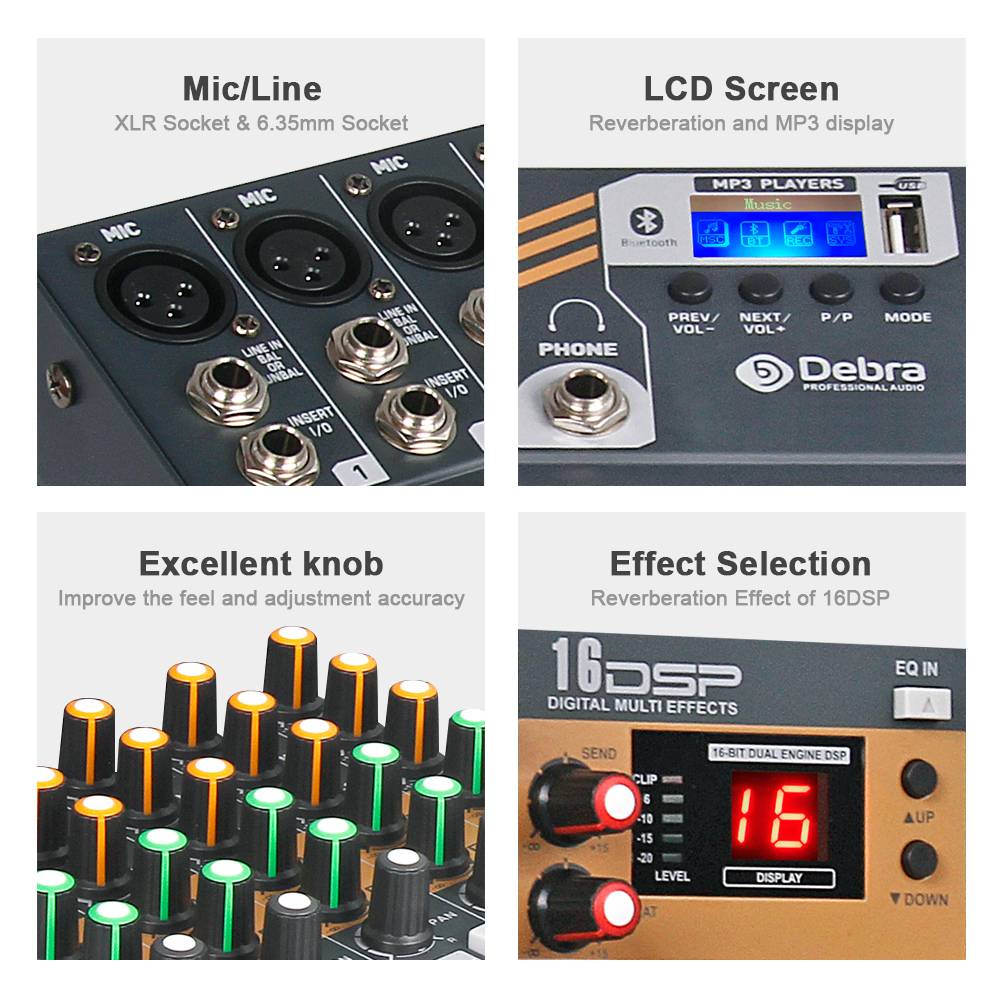 EVA Series Audio Mixer 6/8/12 Channel