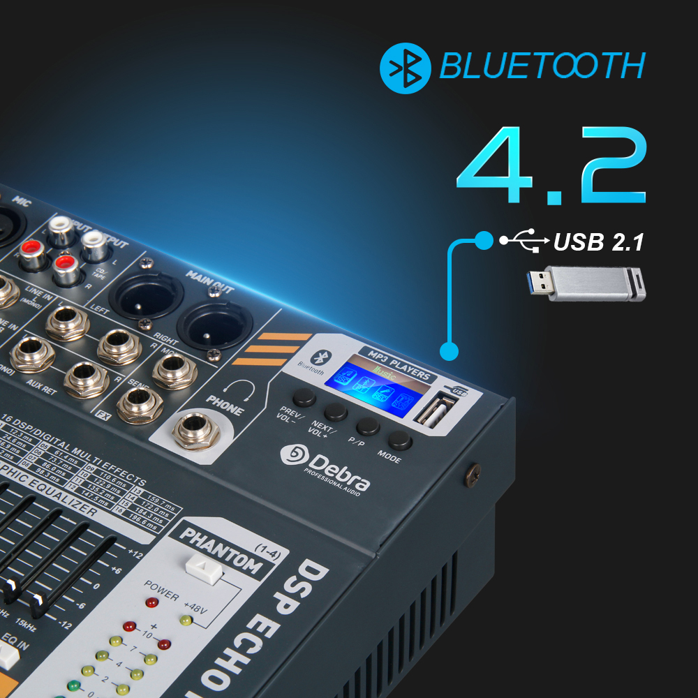 EVA Series Audio Mixer 6/8/12 Channel
