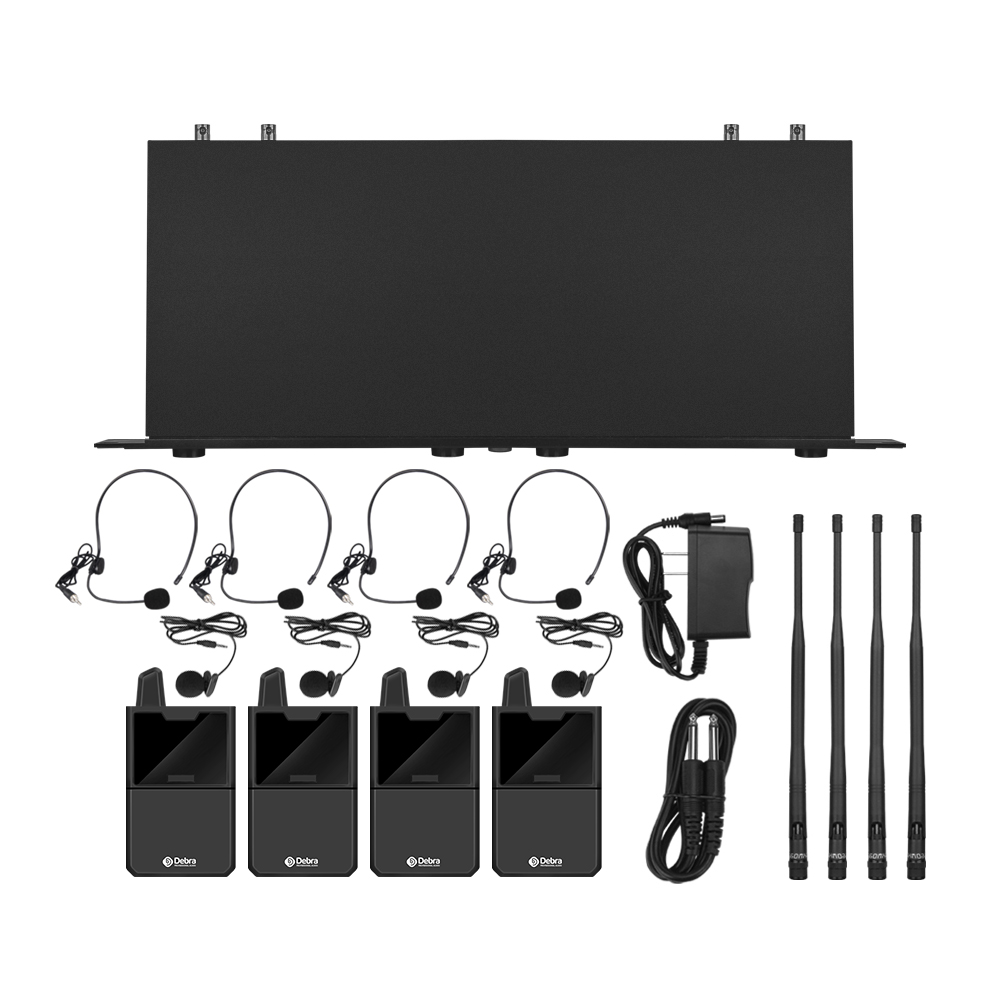 D-240 UHF Wireless Microphone（4Lavalier 4Headset Mic）