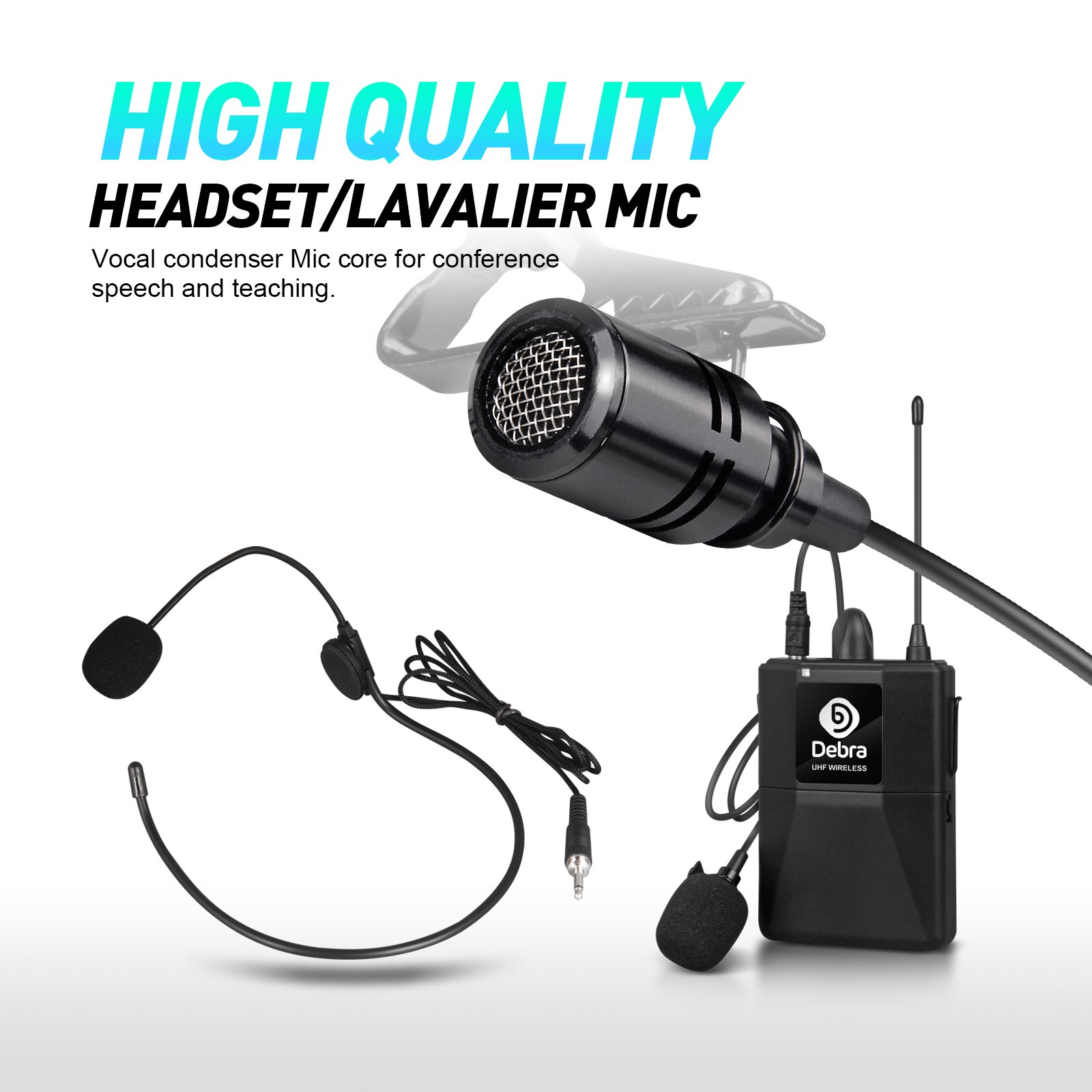 AU-800 UHF 8Channel Wireless Microphone System
