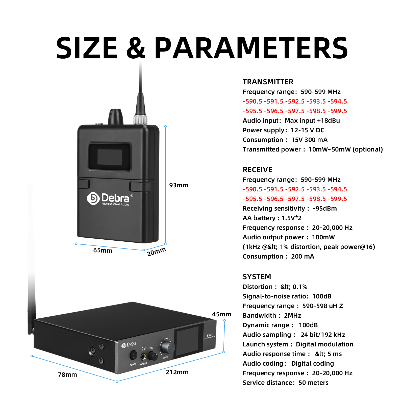 SW-1 Stereo Wireless In-Ear Monitor System