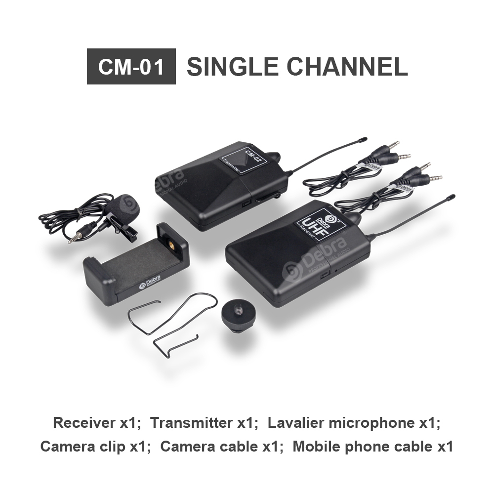 CM-02 Smartphone/DSLR Camera Wireless Recording Microphone