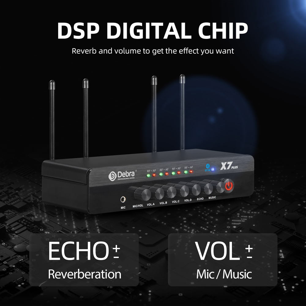X7 PLUS DSP Wireless Microphone Karaoke System