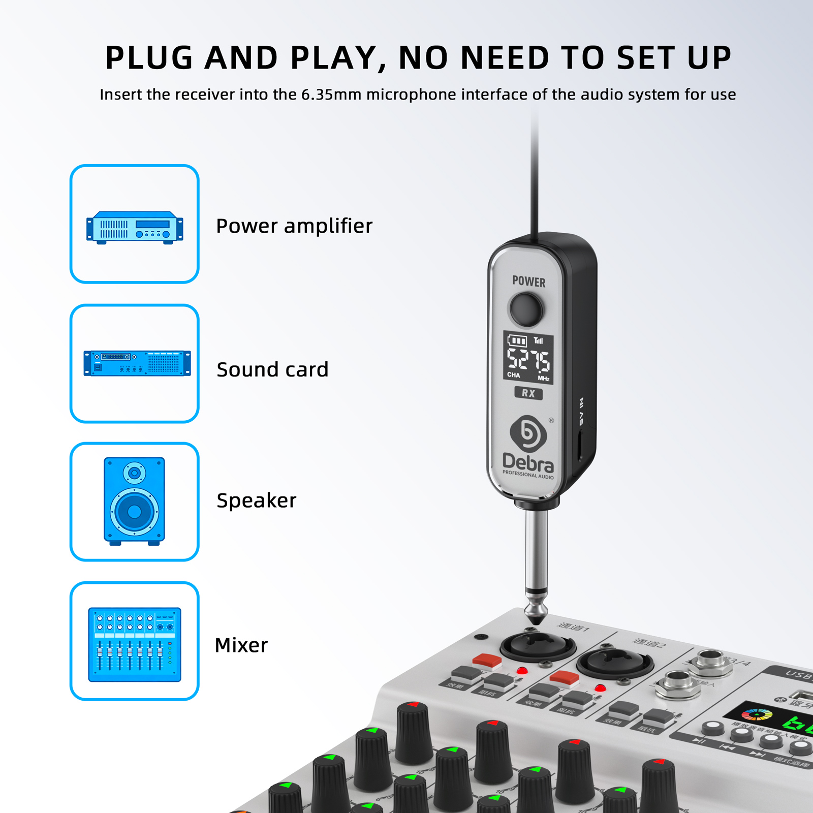 DT-01/02 UHF Wireless Portable Headset Microphone