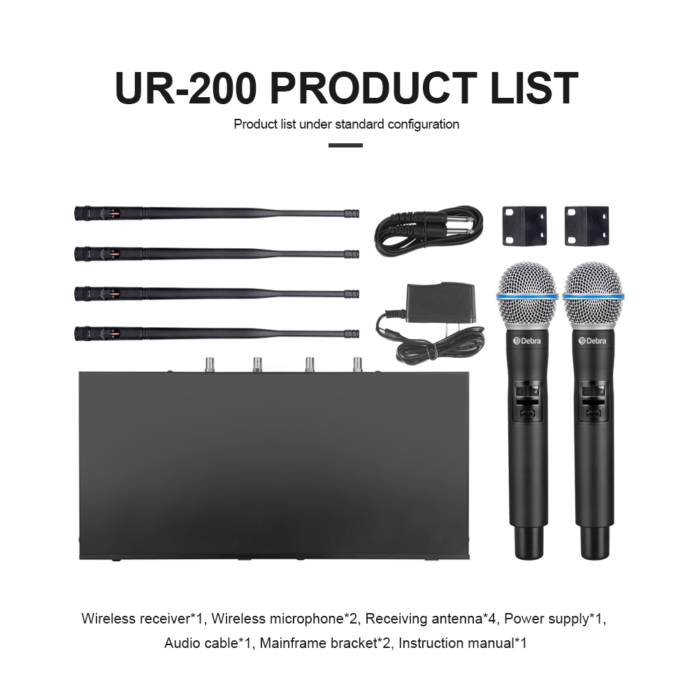 UR-200 Professional True Diversity Wireless Microphone System