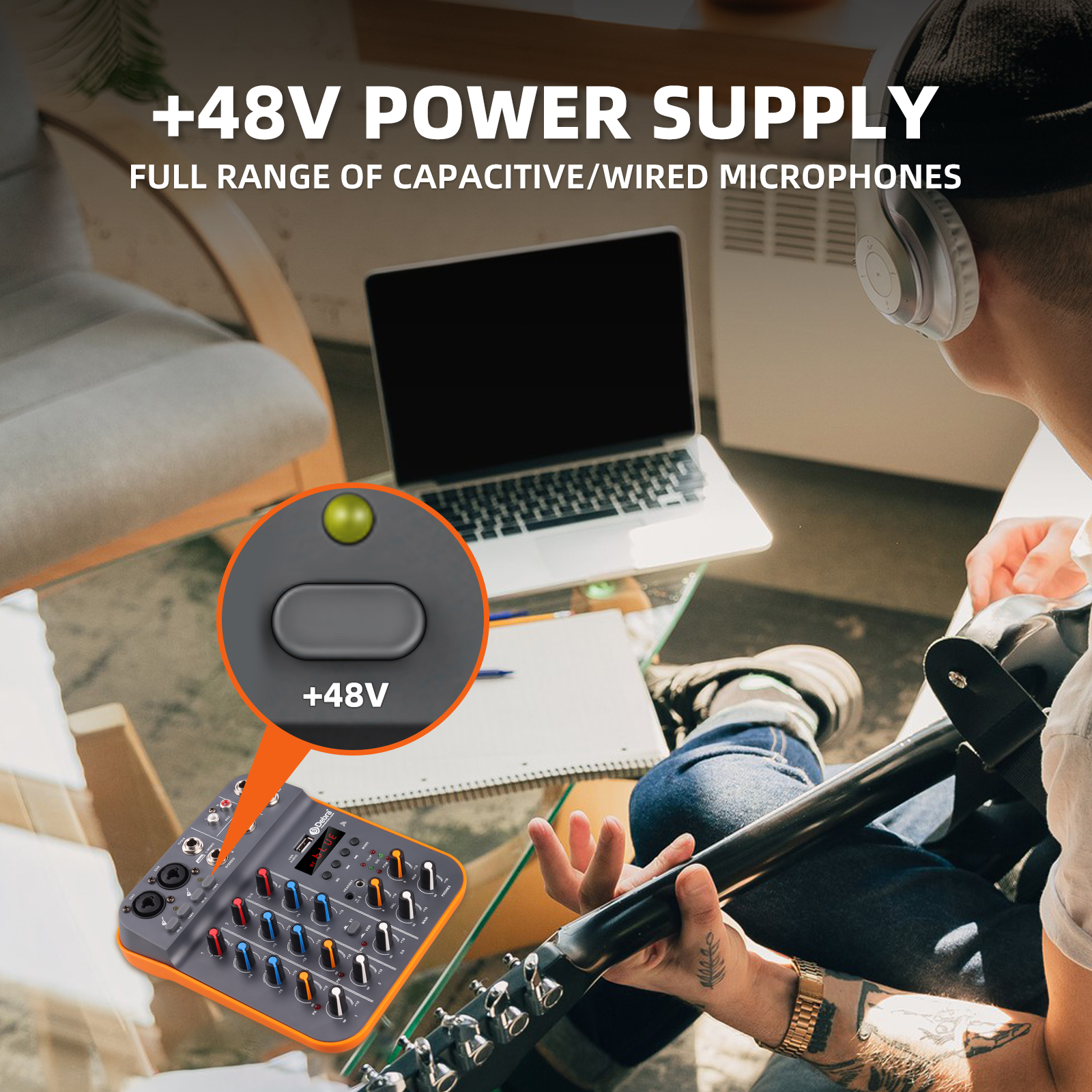 D4M 4-Channel Portable Audio Mixer