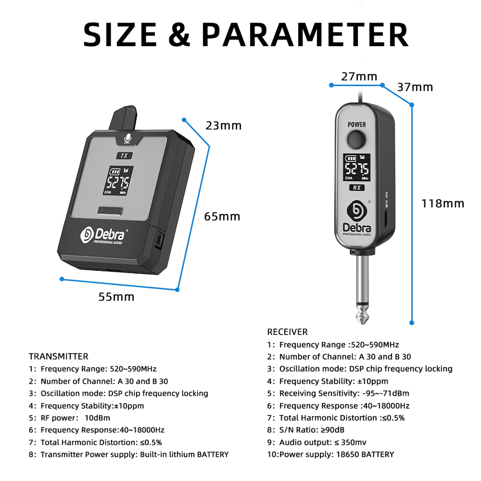 DT-01/02 UHF Wireless Portable Headset Microphone