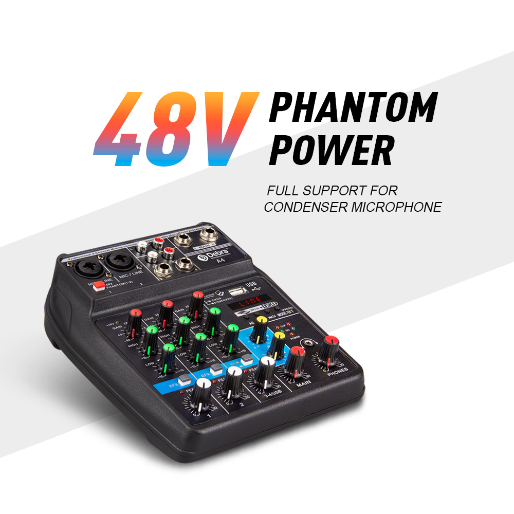 A4 Mini Audio Mixer