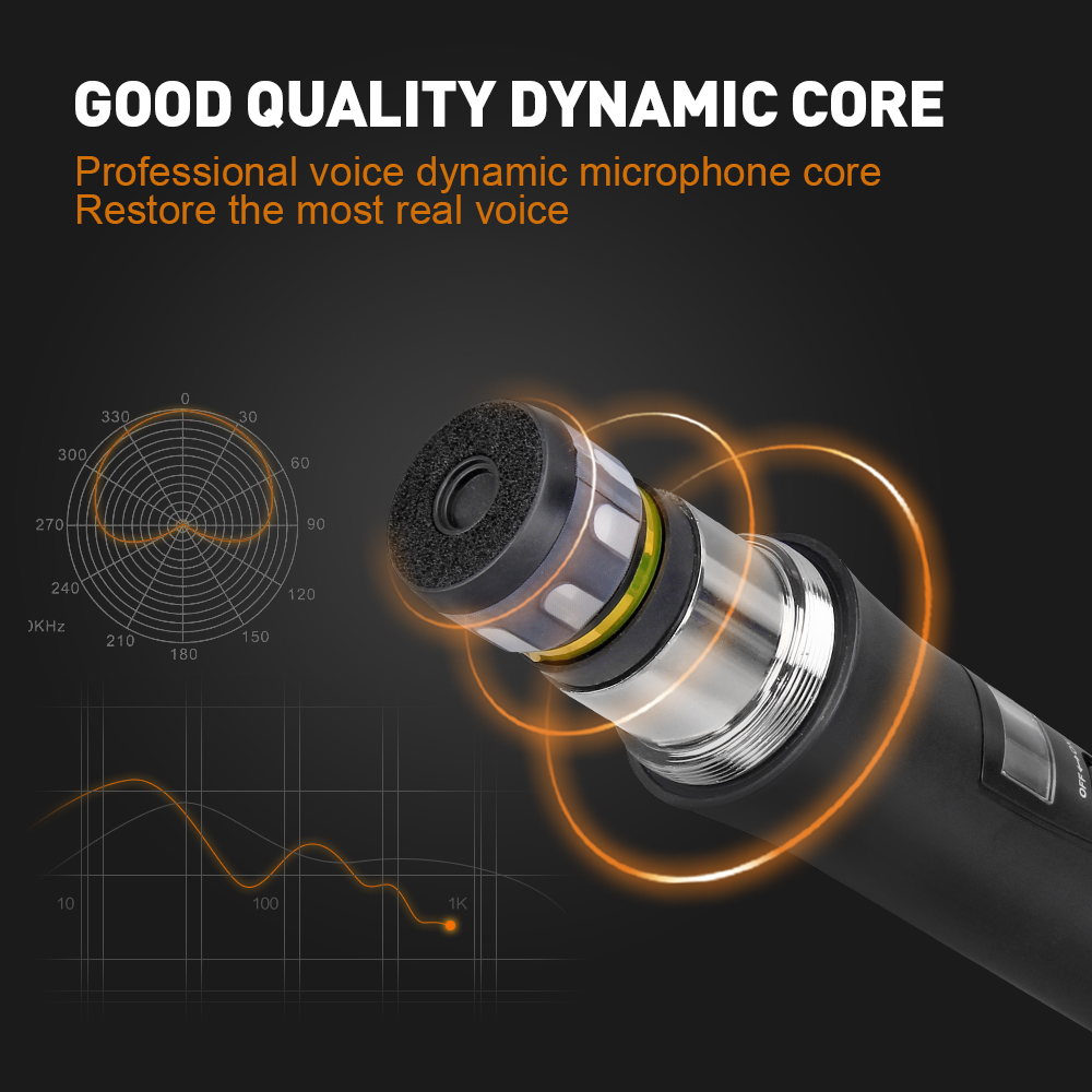 D-240 UHF Wireless Microphone（2Handheld 2Lavalier 2Headset Mic）