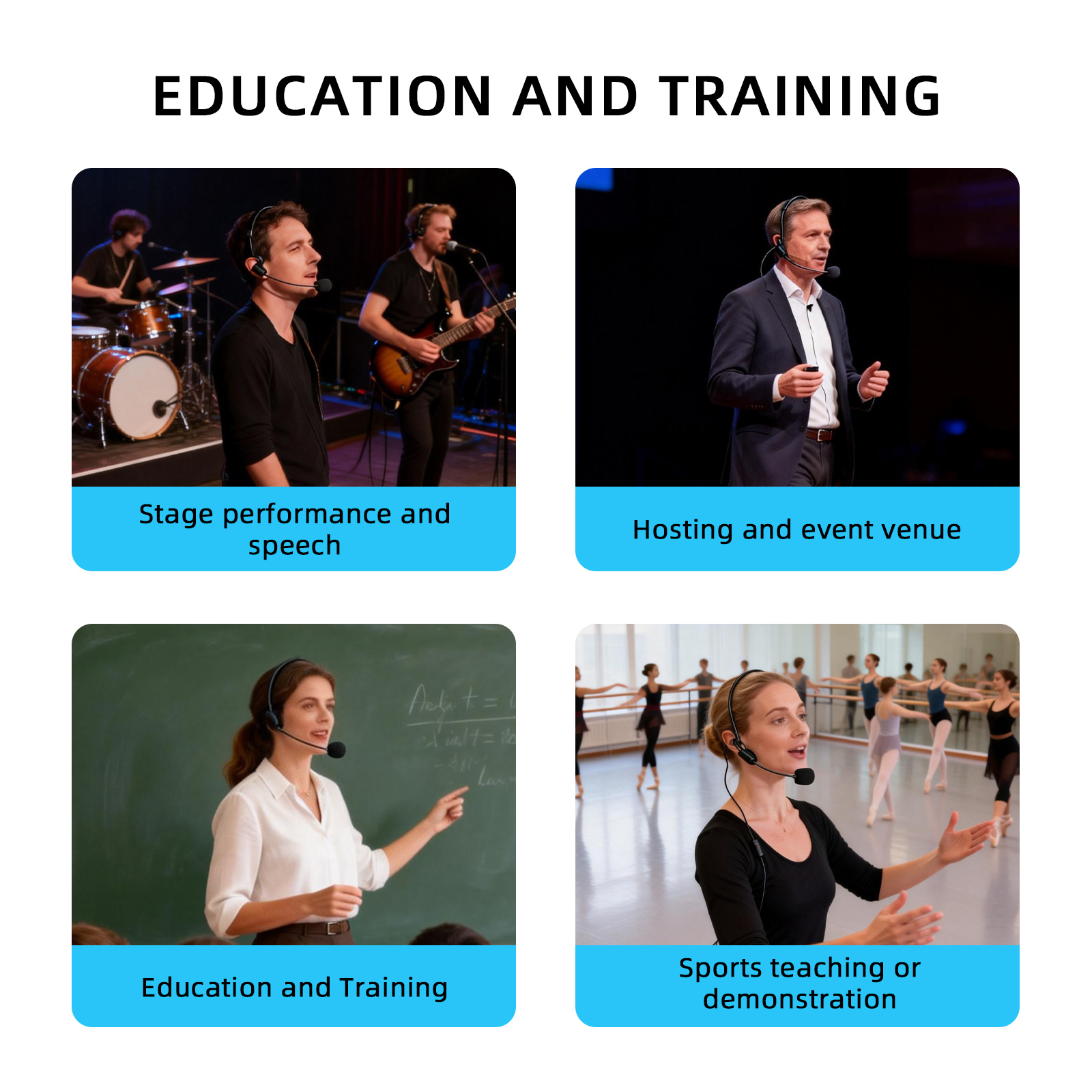 DT-01/02 UHF Wireless Portable Headset Microphone