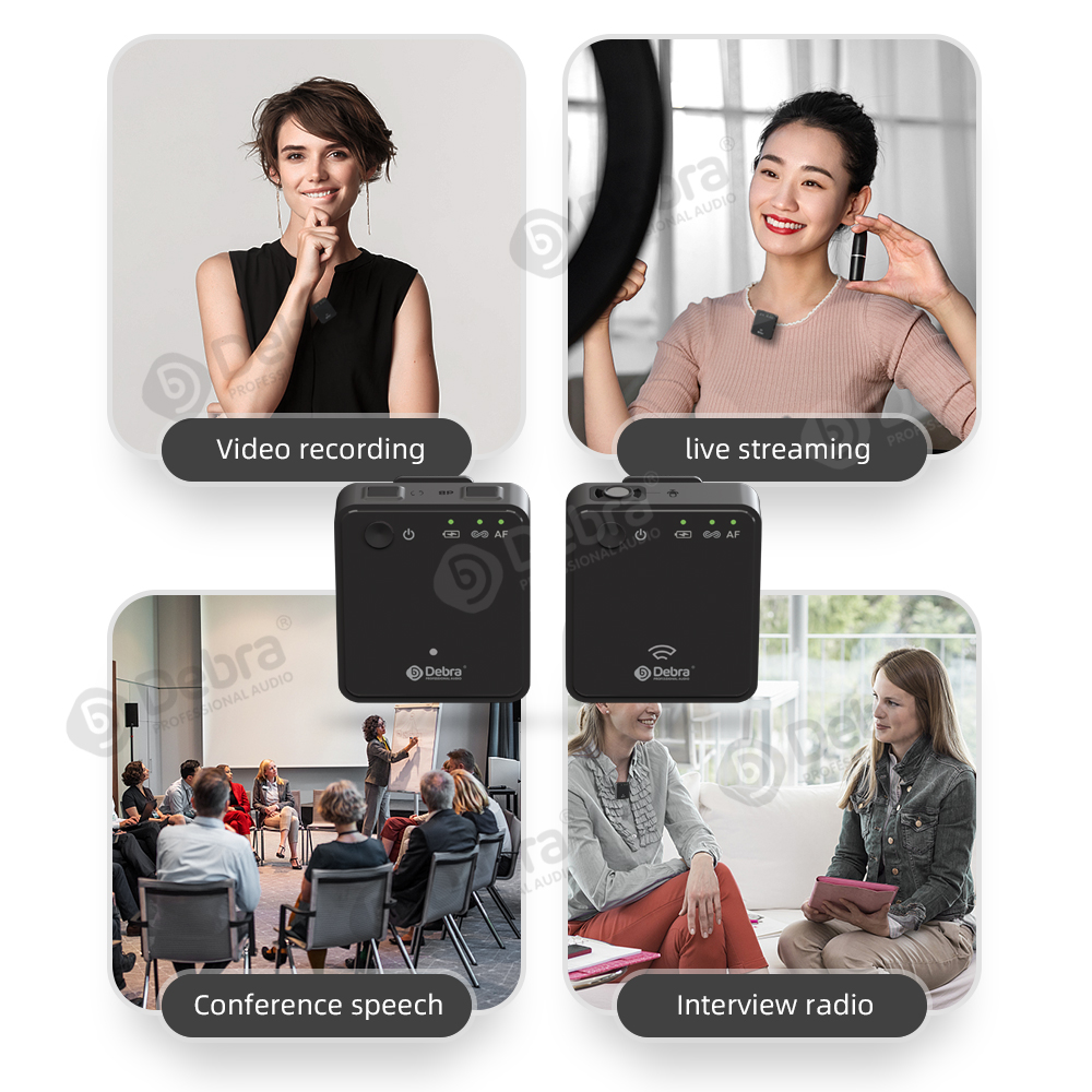 GoPro 2.4G DSLR camera/smart phone recording live broadcast wireless microphone